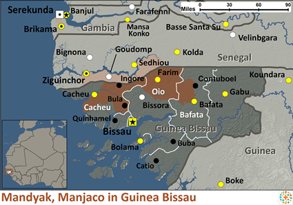 map of Guinea-Bissau